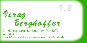 virag berghoffer business card